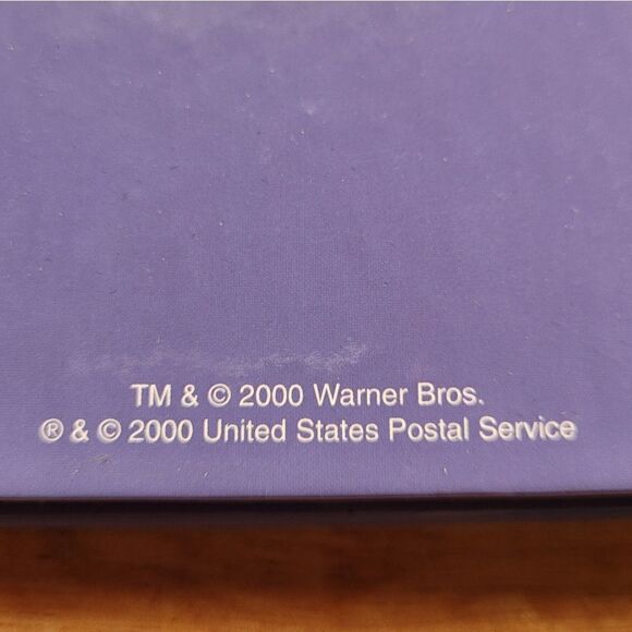 VINTAGE Y2K Looney Tunes USPS stamp collecting book binder unused - Picture 4 of 10